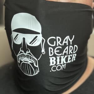 Gray Beard Biker Logo Mask
