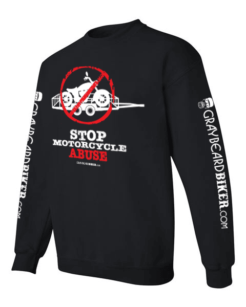 Stop Motorcycle Abuse Sweatshirt - Image 2