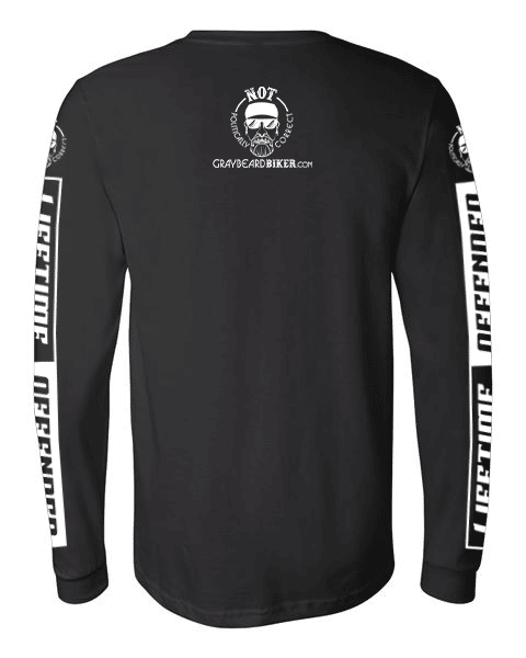 Gray Beard Biker Logo Long Sleeve Tee - Image 3