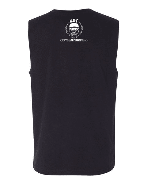 Gray Beard Biker Logo Sleeveless Muscle Tee - Image 3
