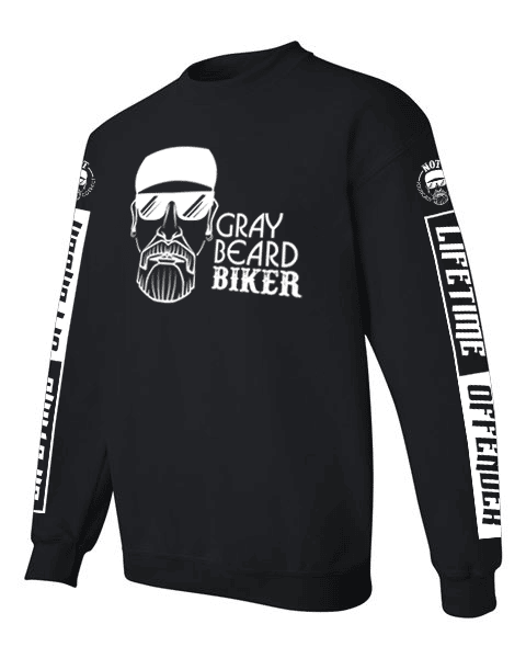 Gray Beard Biker Logo Sweatshirt - Image 2