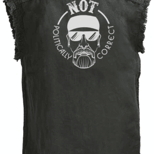 Not Politically Correct Denim Sleeveless Shirt