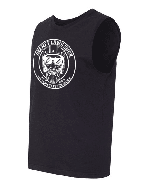 Helmet Laws Suck Muscle Tee - Image 2