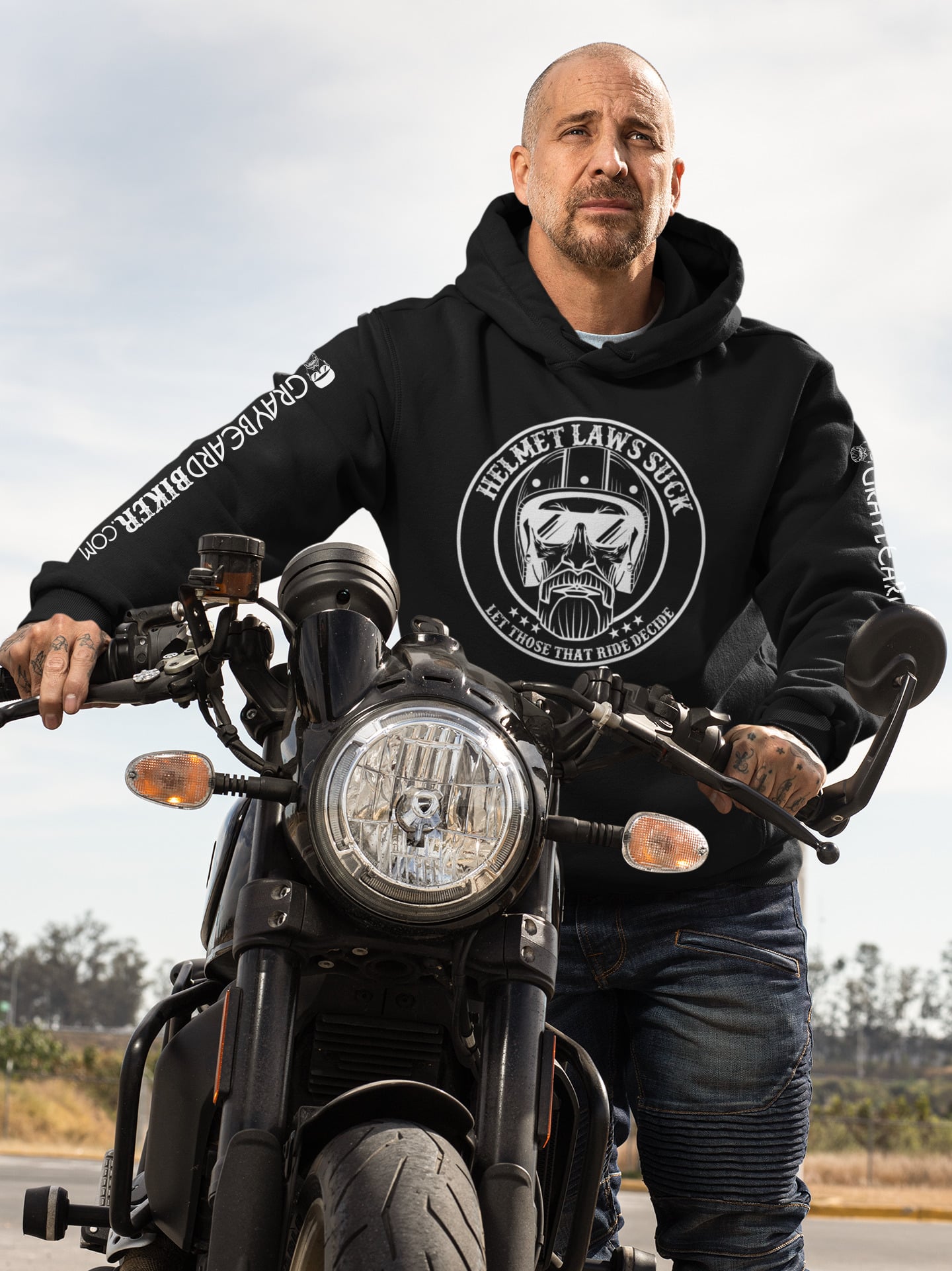 Helmet Laws Suck Hoodie - Image 4