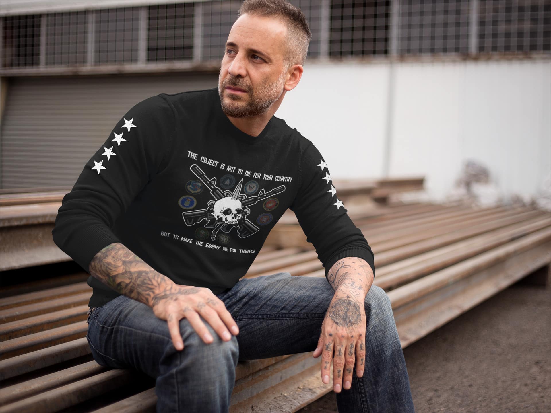 The Object Is Not To Die Long Sleeve Tee - Image 4